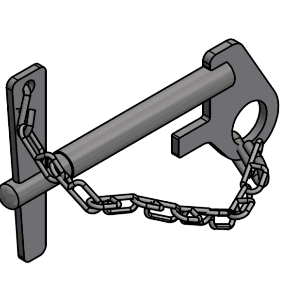 Locking pin with chain