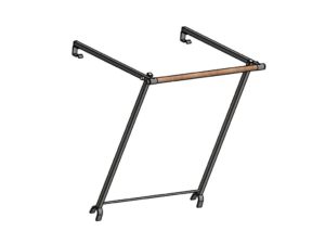 Foldable bar attached on wall bars