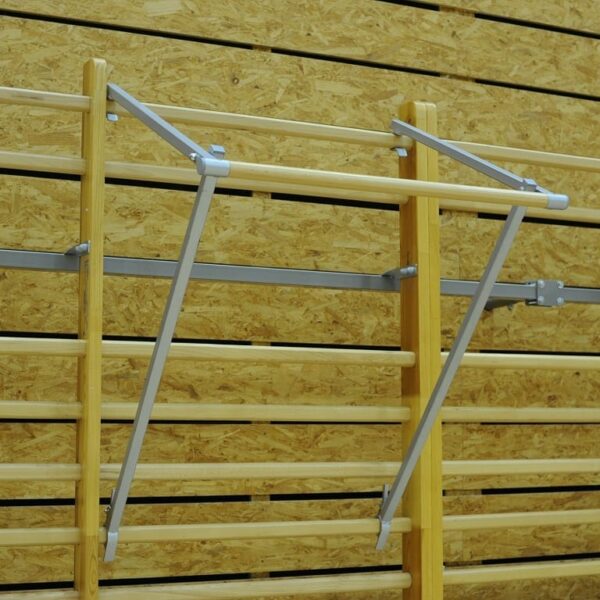Foldable bar attached on wall bars