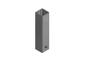 Socket for 80x80 mm profile, outdoor, L=350 mm, alu