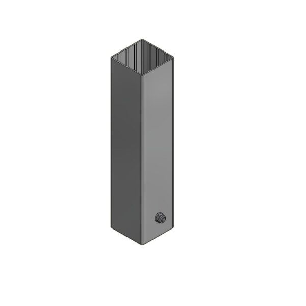 Socket for 80x80 mm profile, outdoor, L=350 mm, alu