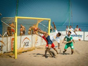 5,5x2,2 m aluminium beach soccer goal