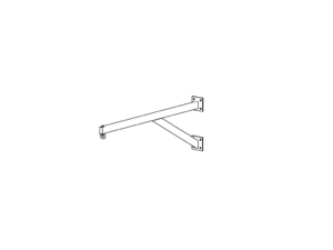 Set of 3 brackets for hanging a net on a wall