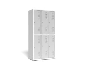 6-compartment locker, 3-column, width 885 mm