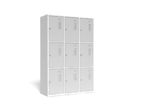 9-compartment locker, 3-column, width 1185 mm
