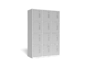 12-compartment locker, 3-column, width 1185 mm