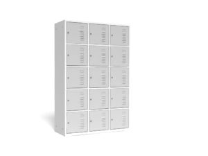15-compartment locker, 3-column, width 1185