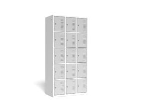15-compartment locker, 3-column, width 885 mm