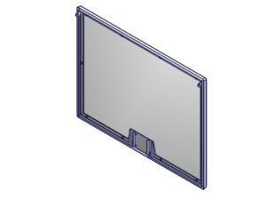 120x90 cm GRP backboard on a frame (outdoor)