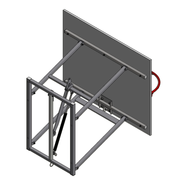 Gas-spring wall-mounted basketball construction 80 cm